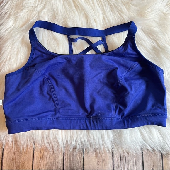 Livi Activewear Sport Bra Blue Floral Low Impact - Picture 3 of 6